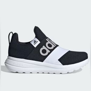 ADIDAS SLIP-ON SNEAKERS LITE RACER ADAPT 6.0 SHOES KIDS Sz 10.5 Black White NEW